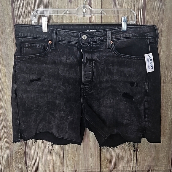 Old Navy Pants - Womens Old Navy High Rise Shorts Distressed Straight Sz 16